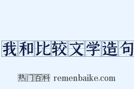 我和比较文学造句是什么意思的图片